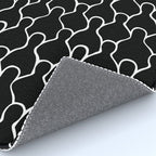 Black and white people crowd pattern Rug Gallery Image 4