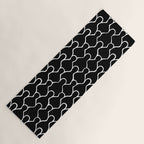 Black and white people crowd pattern Yoga Mat Gallery Image 1