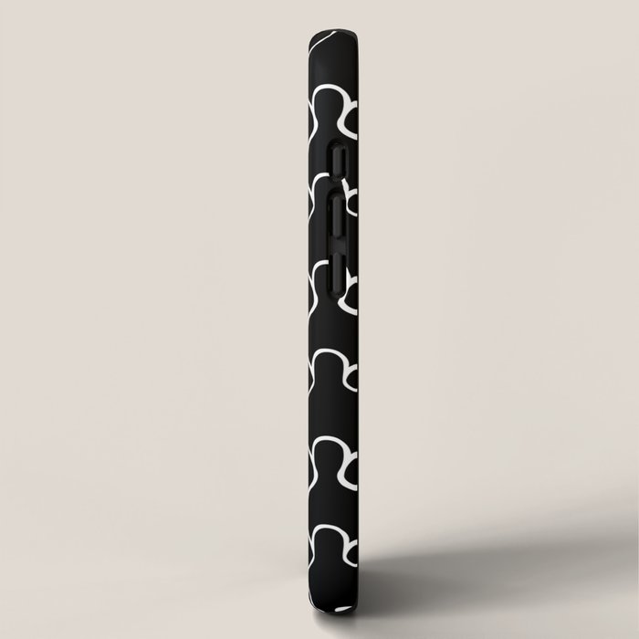 Black and white people crowd pattern iPhone Case Gallery Image 2