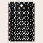 Black and white people crowd pattern Cutting Board Gallery Image 1