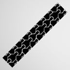 Black and white people crowd pattern Table Runner Gallery Image 3