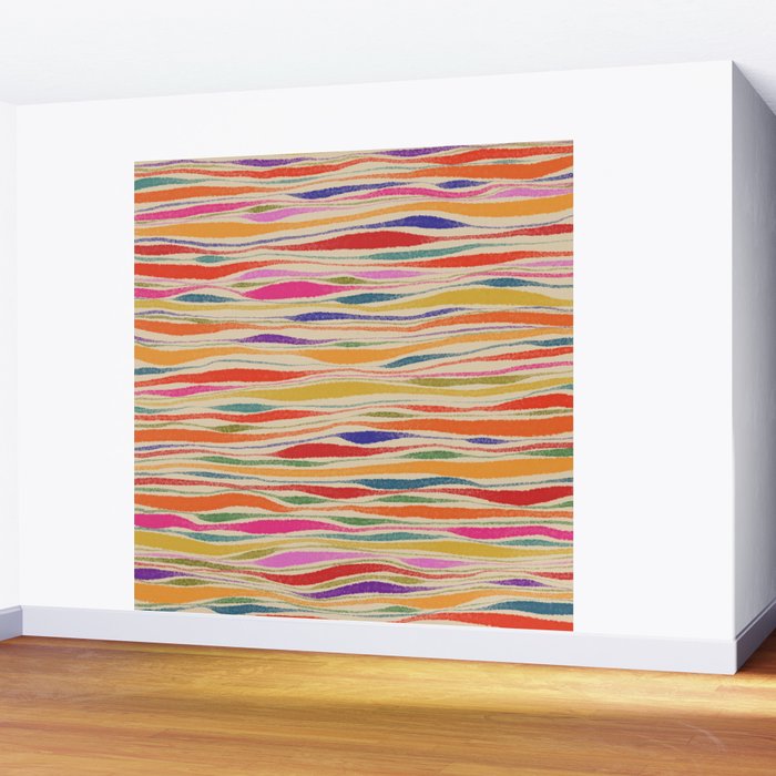 Irregular Lines / Summer Palette Wall Mural Gallery Image 2