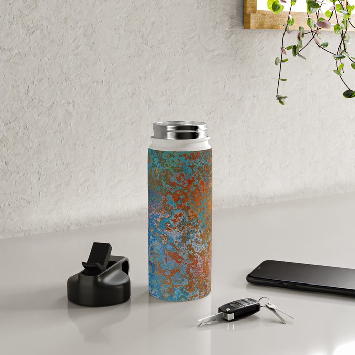 Vintage Rust, Copper and Blue Water Bottle Gallery Image 4