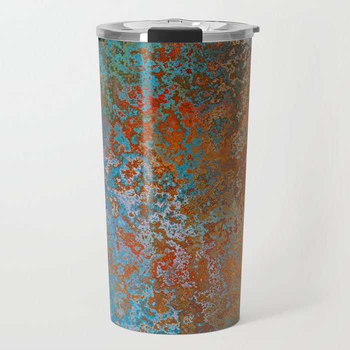 Vintage Rust, Copper and Blue Travel Mug Gallery Image 1