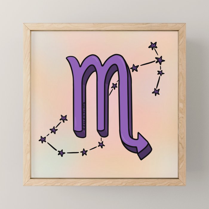 Scorpio Symbol Mini Art Print Gallery Image 1