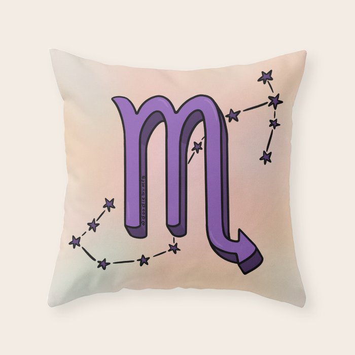 Scorpio Symbol Throw Pillow Gallery Image 6