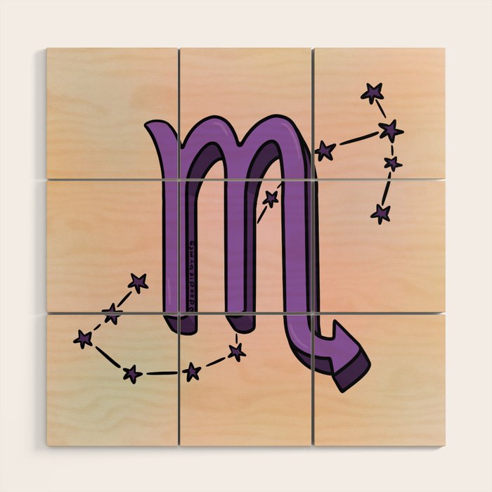 Scorpio Symbol Wood Wall Art Gallery Image 1