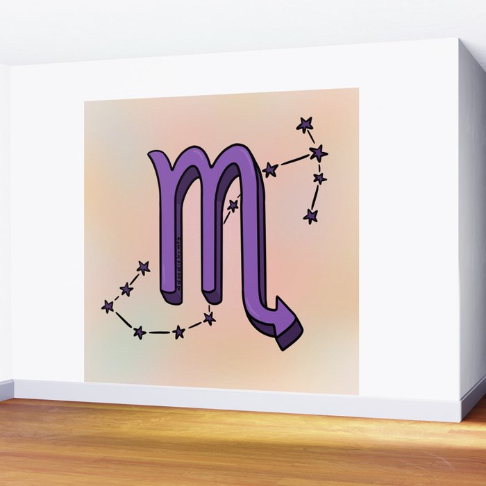 Scorpio Symbol Wall Mural Gallery Image 2