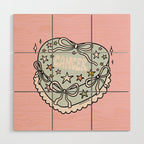 Cancer Heart Cake Wood Wall Art Gallery Image 1
