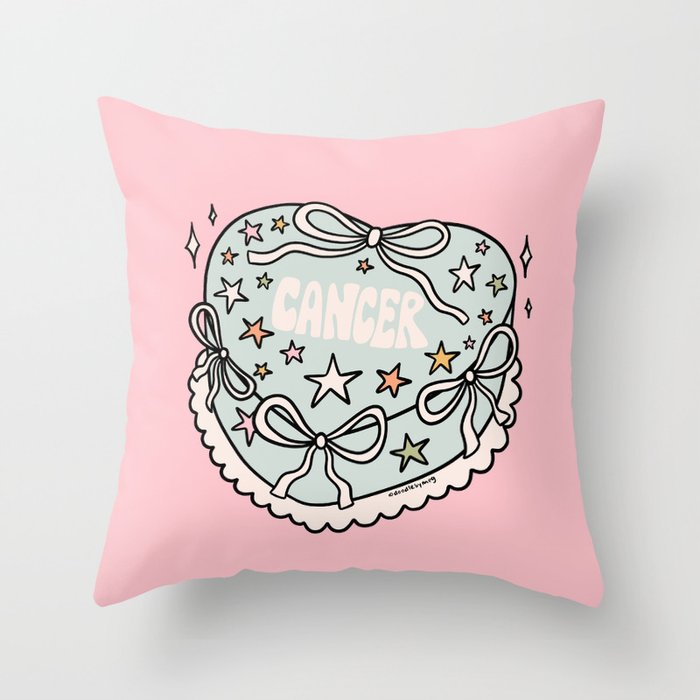 Cancer Heart Cake Throw Pillow Gallery Image 6