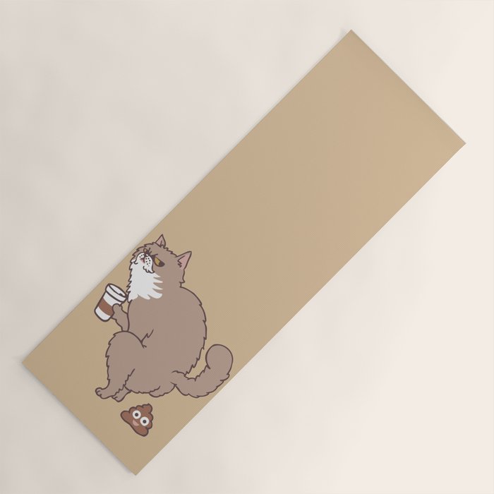 Coffee Makes Cat Poop Yoga Mat Gallery Image 1