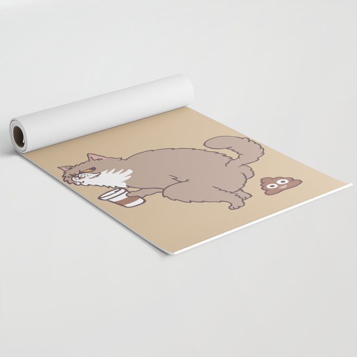 Coffee Makes Cat Poop Yoga Mat Gallery Image 2