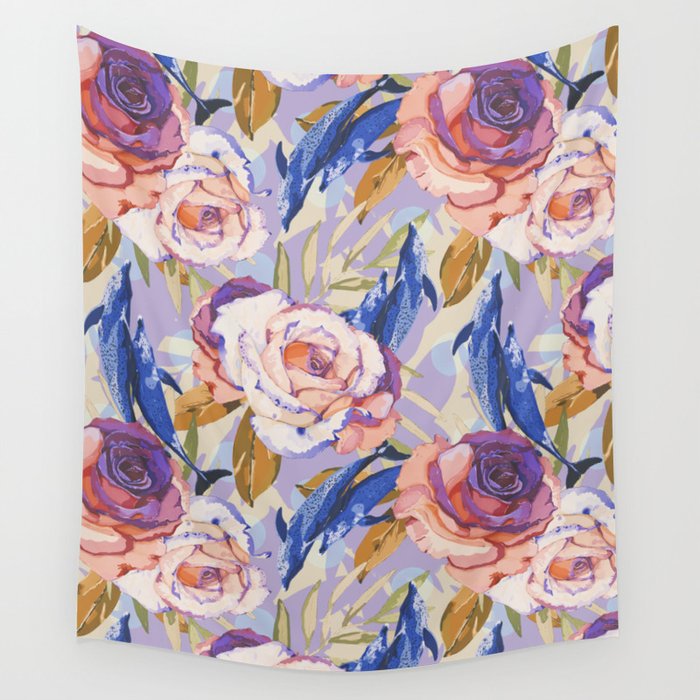 Dolphins in the roses A Wall Tapestry Gallery Image 4