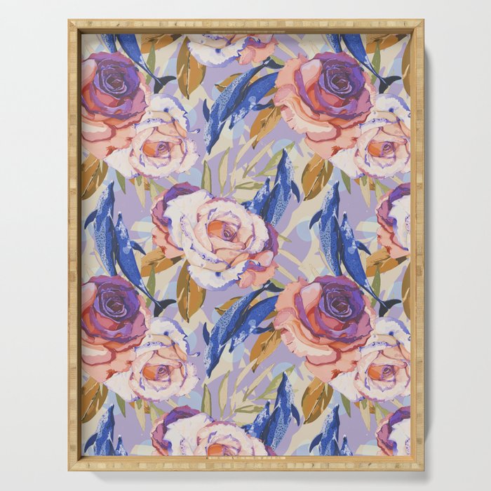 Dolphins in the roses A Serving Tray Gallery Image 1