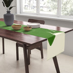 Minimalist Green Cat Table Runner Gallery Image 2