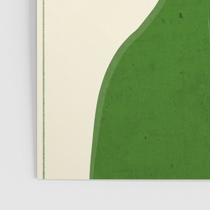 Minimalist Green Cat Poster Gallery Image 3