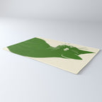 Minimalist Green Cat Rug Gallery Image 3