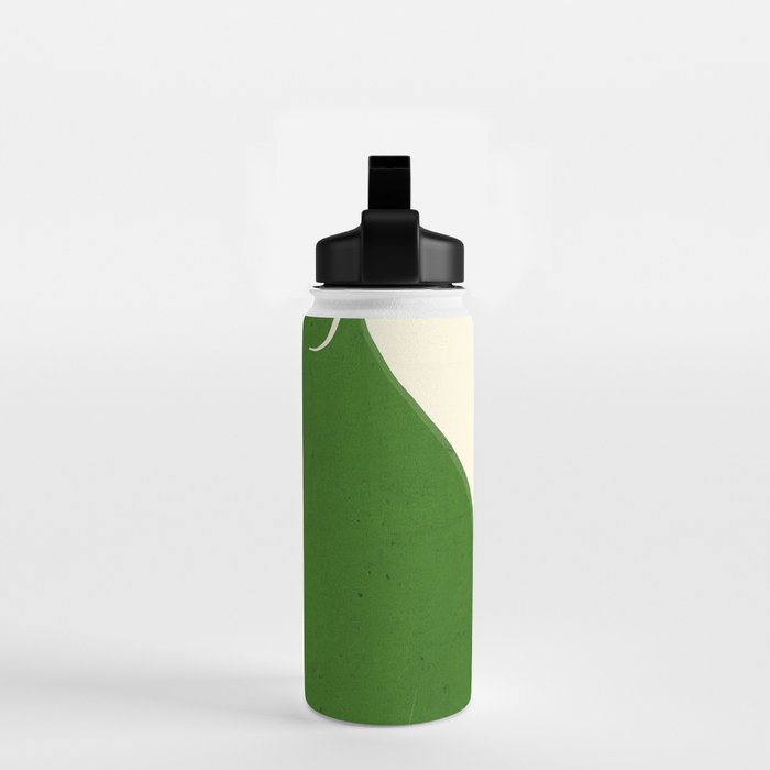 Minimalist Green Cat Water Bottle Gallery Image 2