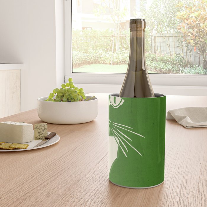 Minimalist Green Cat Wine Chiller Gallery Image 4