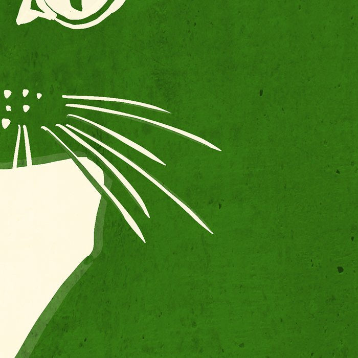 Minimalist Green Cat Coffee Mug Gallery Image 2