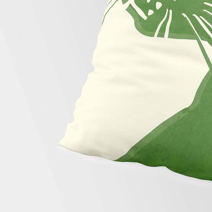 Minimalist Green Cat Pillow Sham Gallery Image 4
