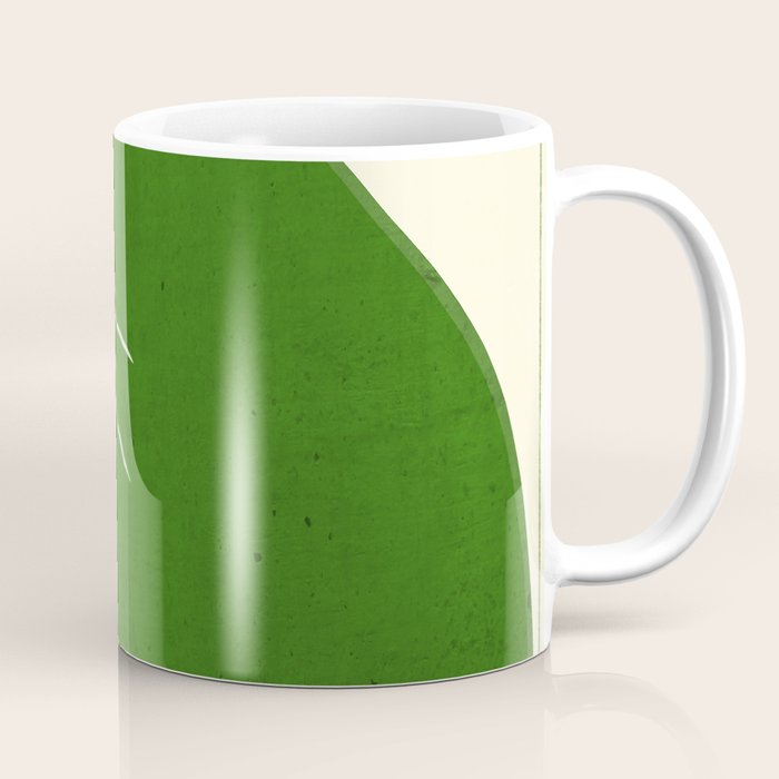 Minimalist Green Cat Coffee Mug Gallery Image 1