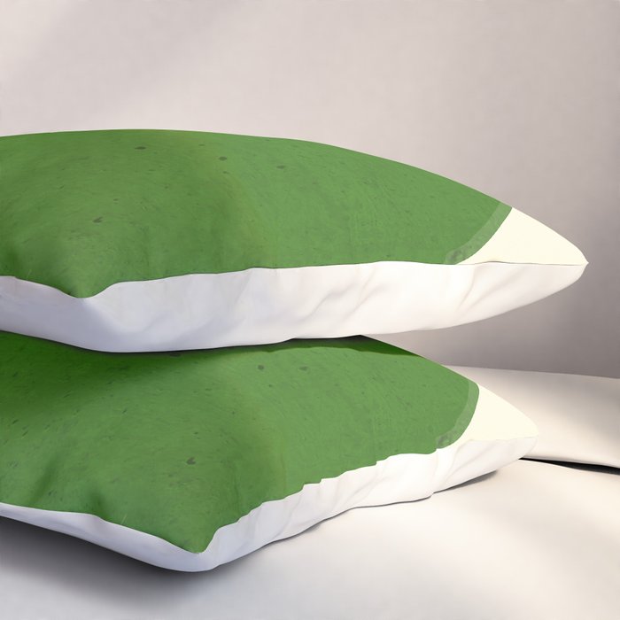 Minimalist Green Cat Pillow Sham Gallery Image 3