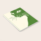 Minimalist Green Cat Notebook Gallery Image 3