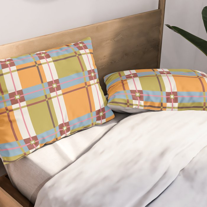 Autumn Breeze Checks Pillow Sham Gallery Image 2