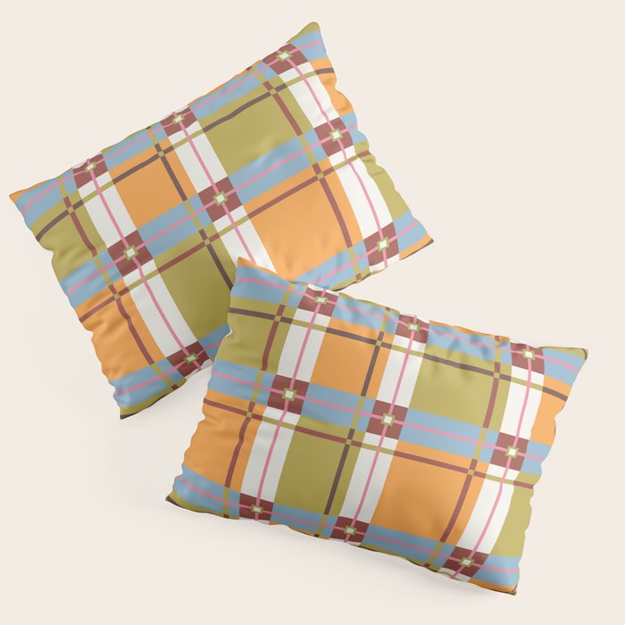 Autumn Breeze Checks Pillow Sham Gallery Image 3