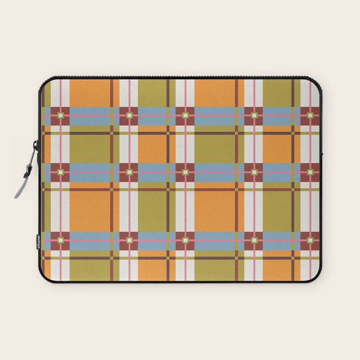 Autumn Breeze Checks Laptop Sleeve Gallery Image 1