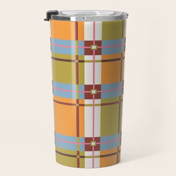 Autumn Breeze Checks Travel Mug Gallery Image 3