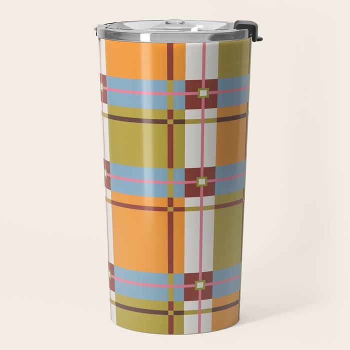 Autumn Breeze Checks Travel Mug Gallery Image 2