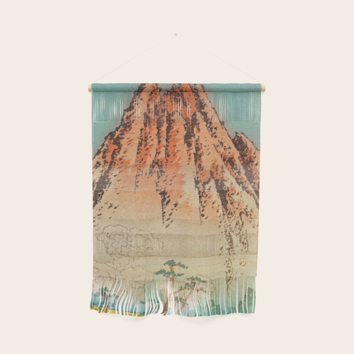 Greeting Kaneda - Mountain  Nature Landscape in Yellow, Orange and Blue Wall Hanging Gallery Image 1