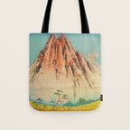Greeting Kaneda - Mountain  Nature Landscape in Yellow, Orange and Blue Tote Bag Gallery Image 1