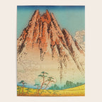 Greeting Kaneda - Mountain  Nature Landscape in Yellow, Orange and Blue Poster Gallery Image 4