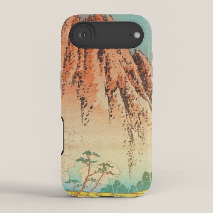 Greeting Kaneda - Mountain  Nature Landscape in Yellow, Orange and Blue iPhone Case Gallery Image 2