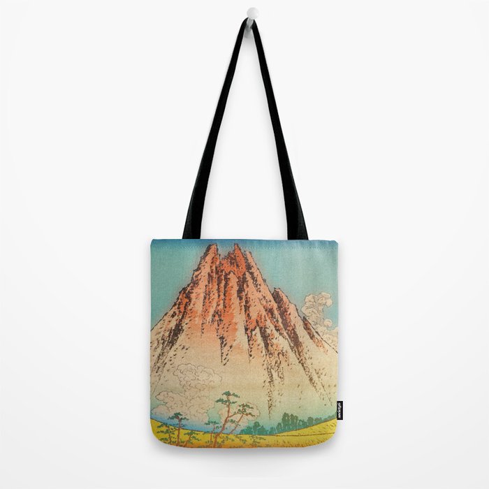 Greeting Kaneda - Mountain  Nature Landscape in Yellow, Orange and Blue Tote Bag Gallery Image 2