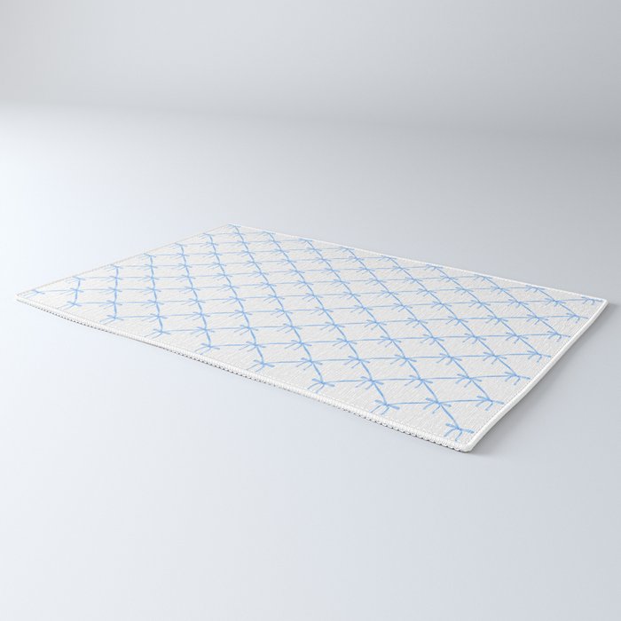 Bows & Ribbons Pattern VII Baby Blue Rug Gallery Image 3