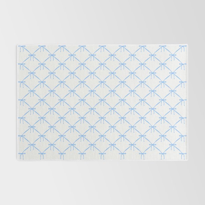 Bows & Ribbons Pattern VII Baby Blue Rug Gallery Image 2