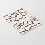 Poppy Dot - Retro Floral Black Pink Notebook Gallery Image 3