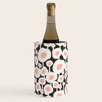 Poppy Dot - Retro Floral Black Pink Wine Chiller Gallery Image 3