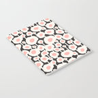 Poppy Dot - Retro Floral Black Pink Notebook Gallery Image 2