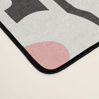 Poppy Dot - Retro Floral Black Pink Desk Mat Gallery Image 4