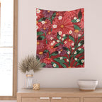red garden Wall Tapestry Gallery Image 2