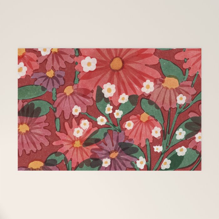 red garden Welcome Mat Gallery Image 1