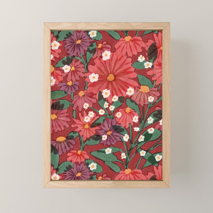 red garden Mini Art Print Gallery Image 1