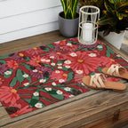 red garden Outdoor Rug Gallery Image 2