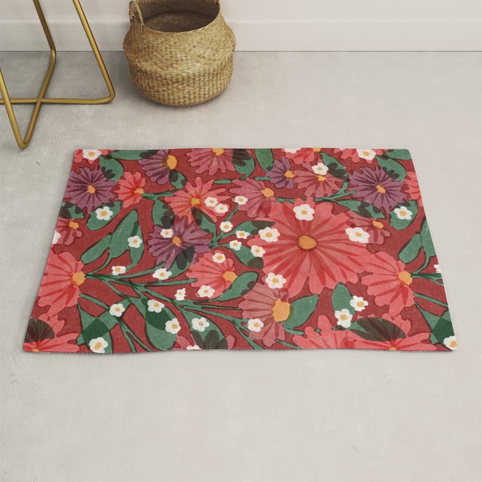 red garden Rug Gallery Image 1