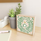 Froggie Ogee - green and blush Mini Art Print Gallery Image 2